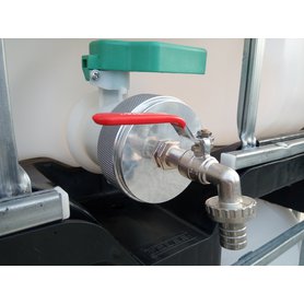 Hliníková redukcia pre IBC kontajner S100x8/3/4´´ záhradný ventil, rýchlospojka